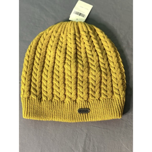 Duluth Trading Co Women's Gathered Slouch Beanie Yellow Mustard Winter Knit Hat - Picture 1 of 5